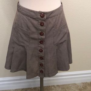 Brown Print Skirt